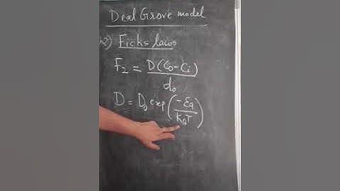 DEAL GROVE MODEL FOR OXIDATION