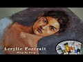 Realistic portrait acrylic colour || How to draw step by step acrylic colour #acrylicportrait
