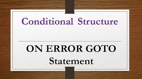 ON Error Goto statement in gw basic| How to use on error goto statement in gw basic| GW BASIC 10th