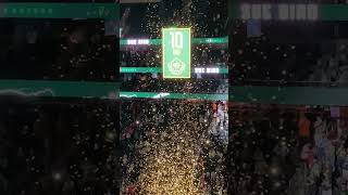 Glitter rain at Sue Bird’s jersey retirement