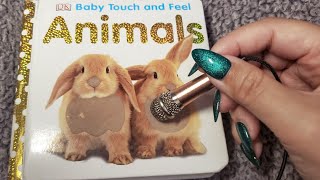 ASMR🐰Mini Mic on Sensory Books🐰Tracing, Tapping Sounds