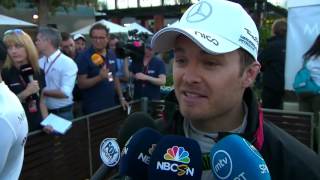 2016 Australia Post Race: Nico Rosberg: It's good to beat Ferrari