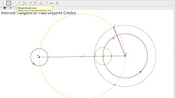 Internal Tangent of Two Disjoint Circles