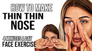 How to reshape and thin fat nose in shape 5 min a day. Nose slimming exercises.