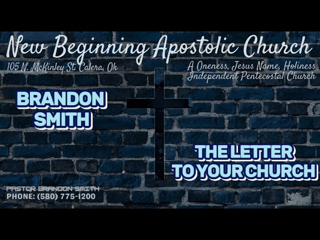 Brandon Smith The Letter To Your Church