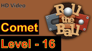 How to Play Roll the Ball Slide Puzzle Comet Level 16 with 3 Stars Walkthrough