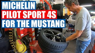 Michelin Pilot Sport 4S tires on a 2017 Mustang GT California Special