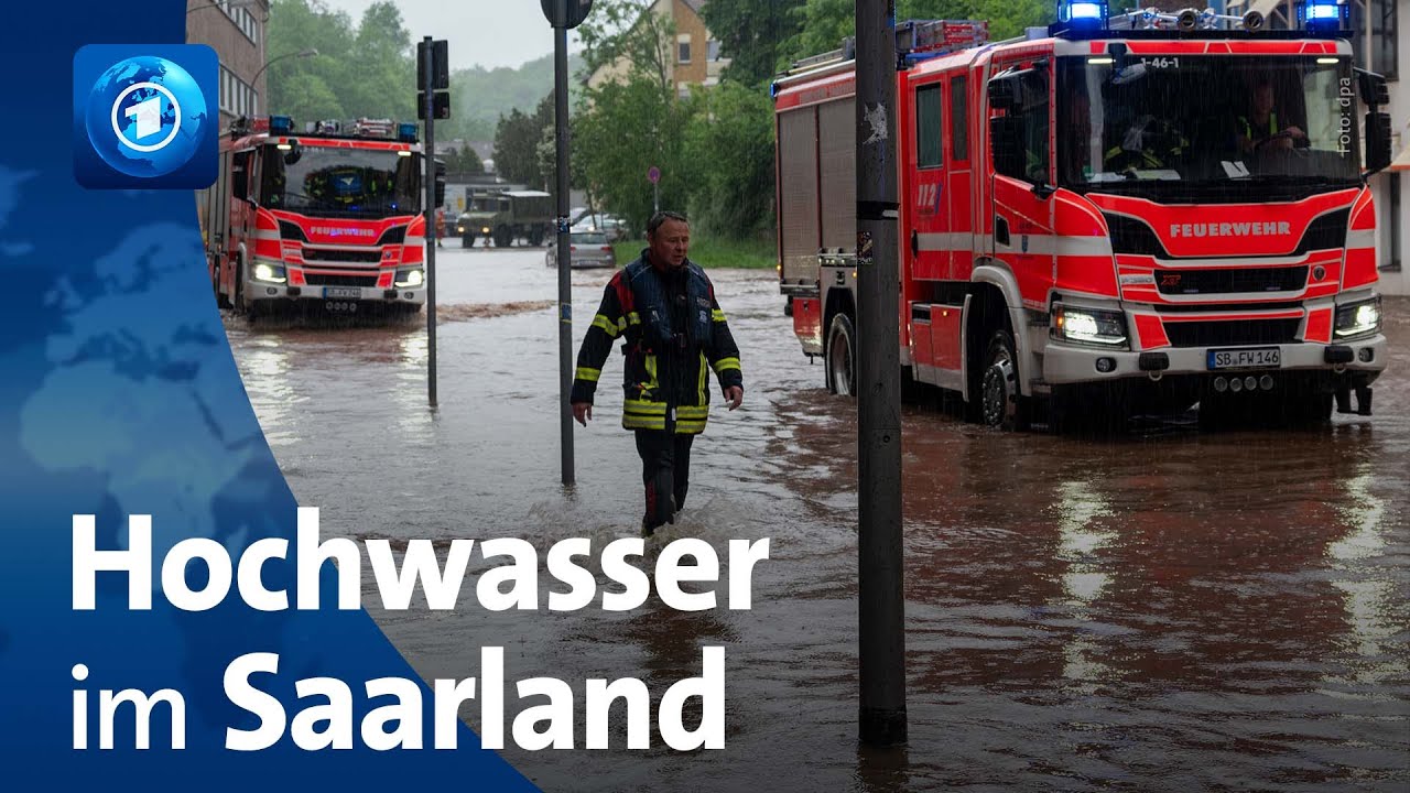 HEFTIGE ÜBERFLUTUNGEN IM SAARLAND: Aufräumarbeiten nach Unwetter und Hochwasser begonnen