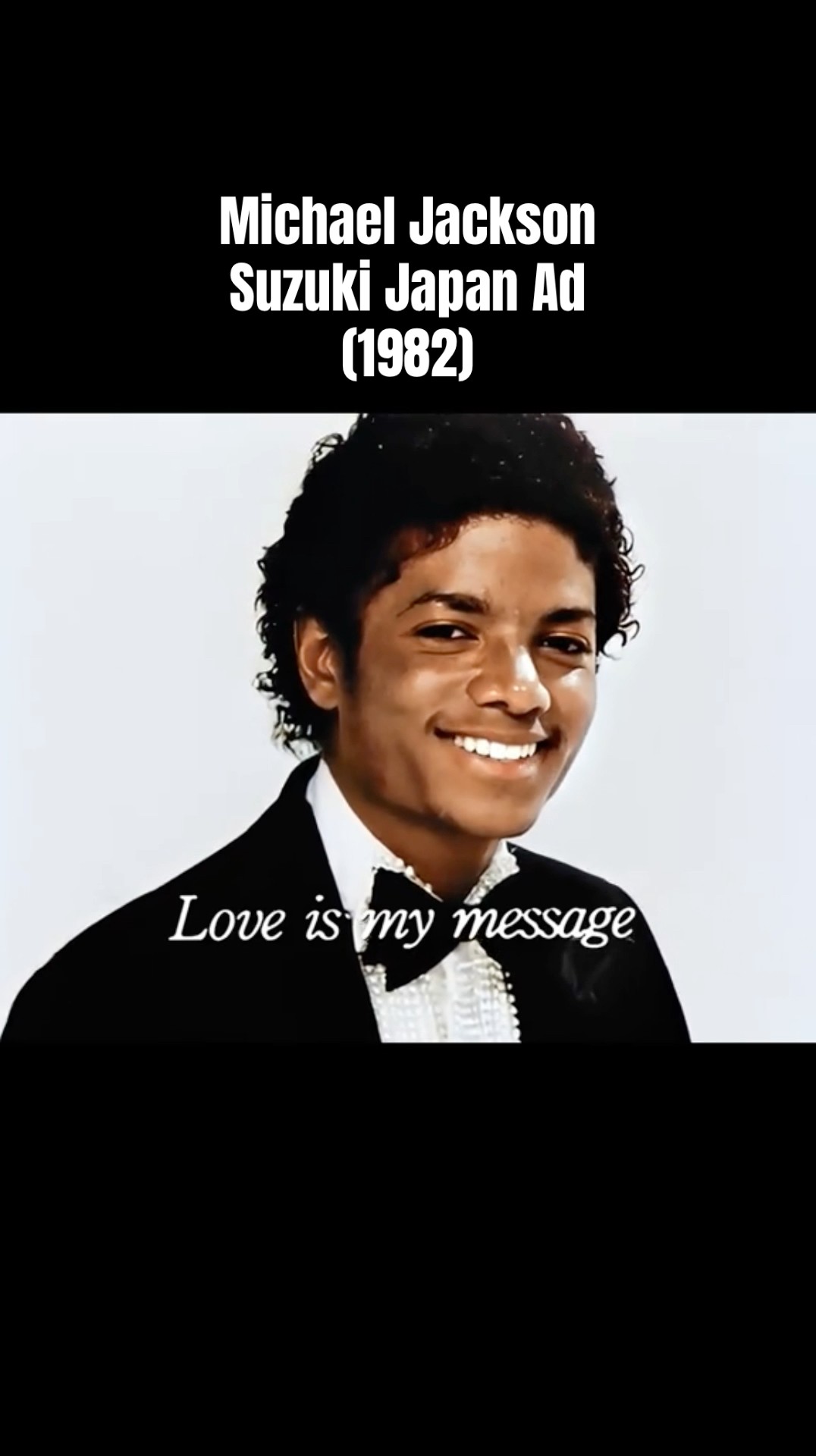 Michael Jackson in a rare Japanese ad for the Suzuki Love