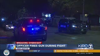 VIDEO: Officer fires shots during fight in West Seattle