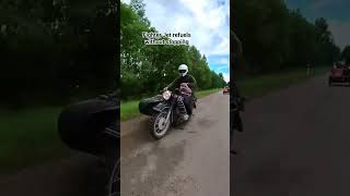 Fighter Jet refuels without stopping :) Motorcycle with sidecar Dnepr