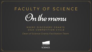 On the Menu - NSERC Discovery Grants (2024 Competition Cycle)