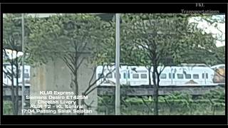 25/01/2026 KLIA Express Siemens Desiro ET425M Cheetah Livery Passing Salak Selatan