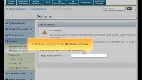 Registering name servers تسجيل اسم الخوادم  او اسم السرفر دي ان اس dns