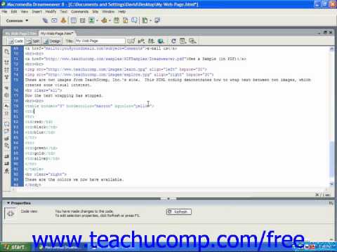 HTML Tutorial Table Headers Training Lesson 9.6