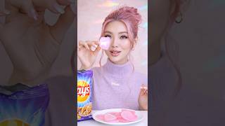 lays dropped a new flavor and nobody was ready 🌸 #pink #food #asmr