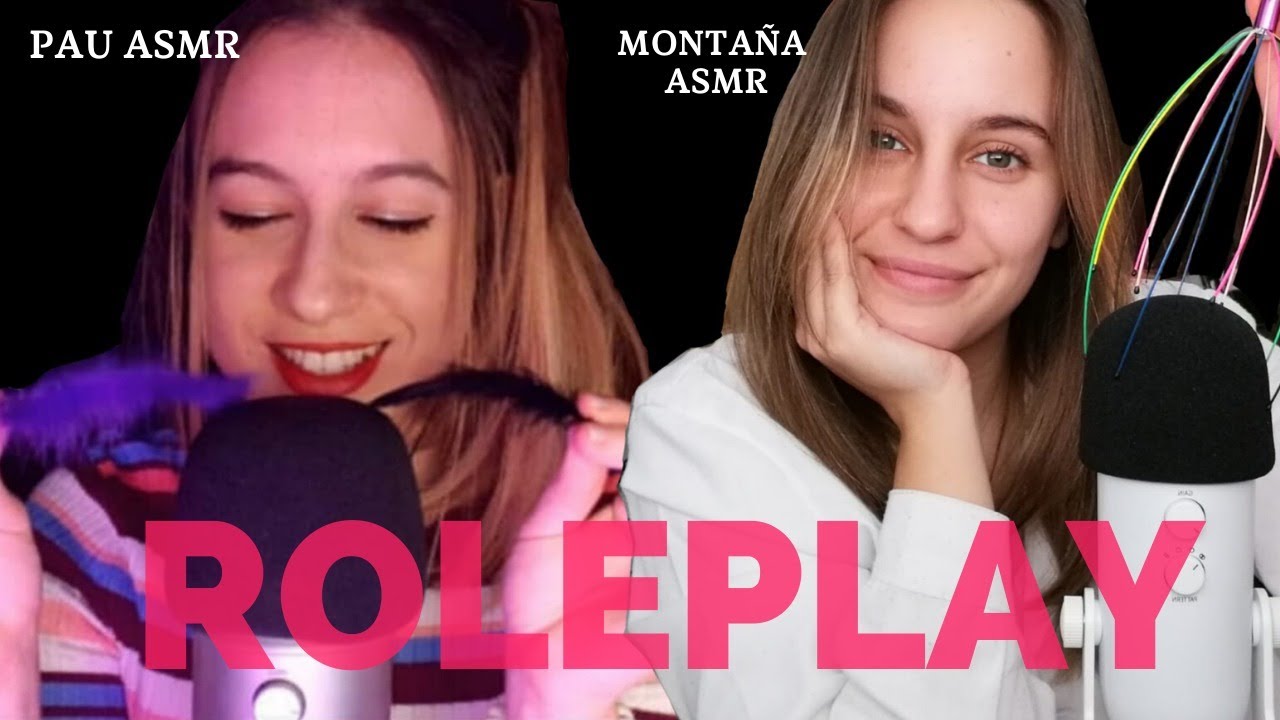 ASMR - ROLEPLAY Masaje Facial y Capilar || Colaboración con Montaña ASMR ♥️ || Pau ASMR