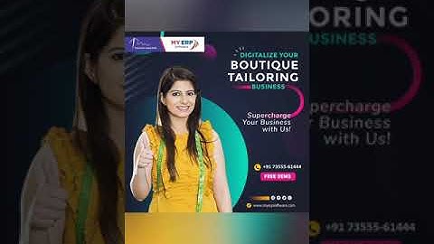 Boutique and Tailor Shop Management Software Free Demo Call +91 73555-61444, @vinayerp