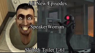 Skibidi Toilet Episodes 1-61 (SpeakerWoman) [With Season 1 Full Screen, With Captions/Lyrics]