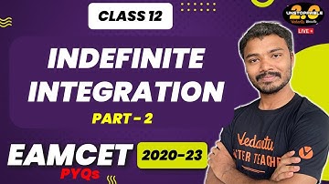 Indefinite Integration Class 12 | Standard Integrals EAMCET Maths | Part 2 | JEE EAMCET 2024/25