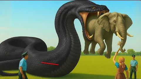 Heroic Rescue Team Saves Innocent Mother Elephant from Giant Python Attack on the African Savanna 🐘🐍