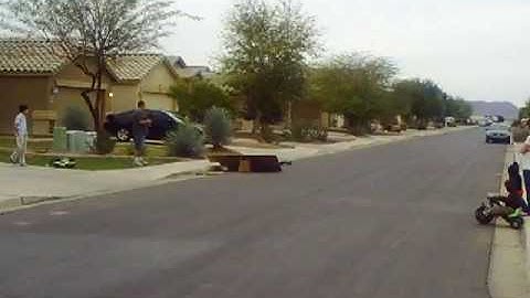 Rustler double backflip  crash