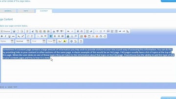 Adding content to a web page using Powerhouse CMS