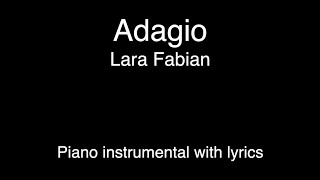 Adagio - Lara Fabian (Piano KARAOKE)