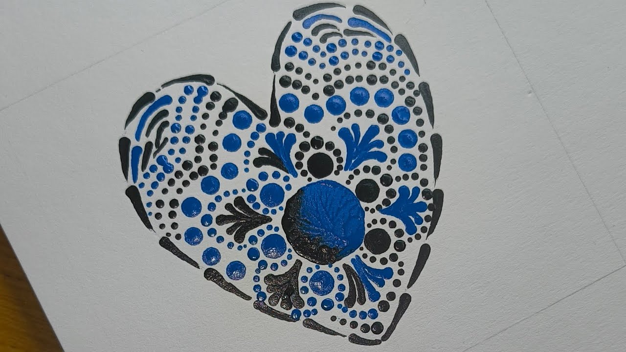 Heart 3 ~ Valentine's Week Series 💙 | Dot Mandala 🎨 #art #dotmandala #abstractart
