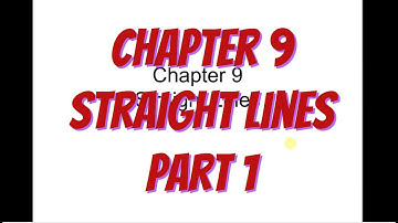 PT3 Maths Form 3 Chapter 9 Straight Lines Part 1