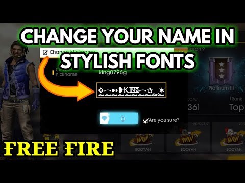 How To Change Free Fire Nick Name In Stylish Fonts Free Fire Stylish Fonts Nick Name