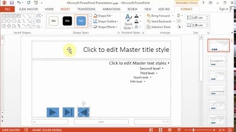 slide master action buttons