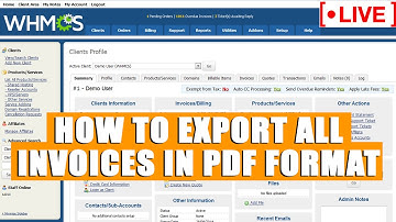 [🔴LIVE] How to Export batch invoices in PDF format in WHMCS?