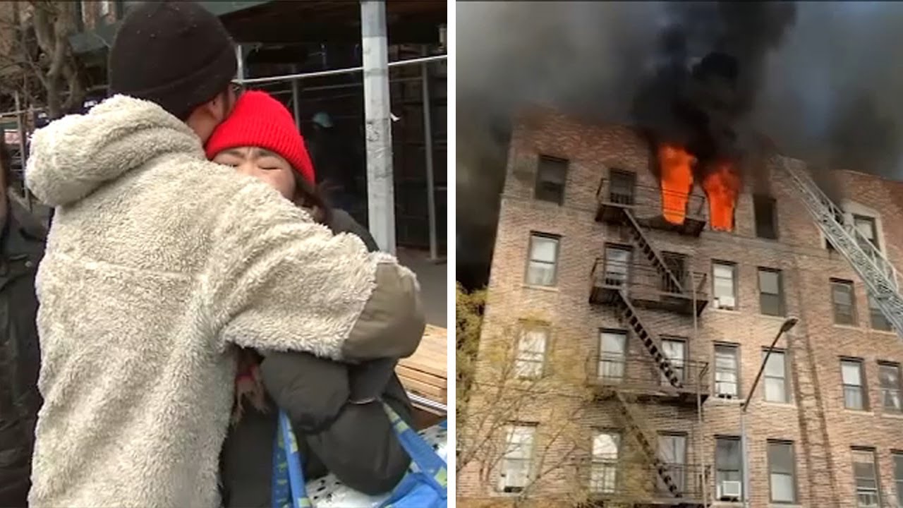 Tenants return to apartments looted after Queens building fire - YouTube