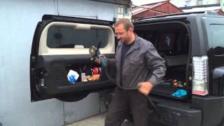 Инвертер 12-220вольт, скрытая установка в хаммер H3 Инвертер 12-220вольт, скрытая установка в хаммер H3