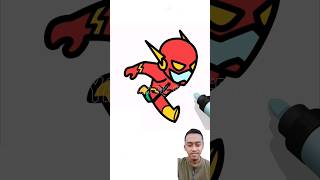 Menggambar dan mewarnai superhero splash #menggambar #mewarnai #shorts #superhero