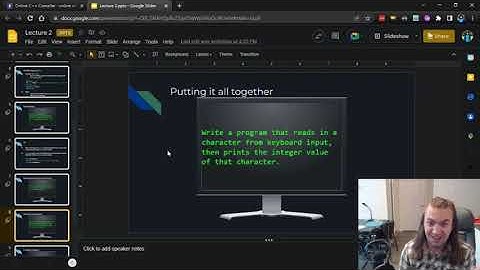 CSCI 1060 Lecture 2 - Data Types and Variables