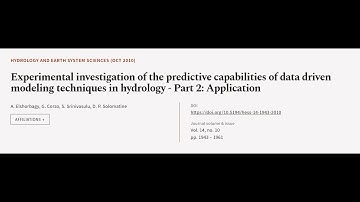 Experimental investigation of the predictive capabilities of data driven modeling tec... | RTCL.TV