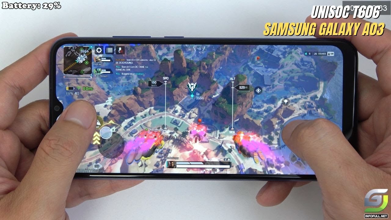 Samsung Galaxy A03 Mobile Legends Gaming test