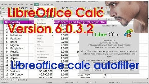 Libreoffice Calc Autofilter: LibreOffice 6 Calc Tutorial