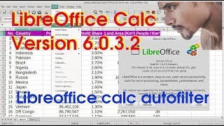 Libreoffice Calc Autofilter: LibreOffice 6 Calc Tutorial