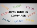 Real HVAC Price Quotes - A closer look at over 15 estimates and explanation of what affects cost