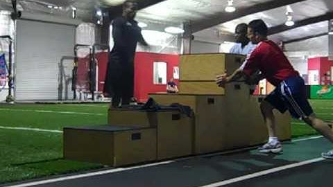 Ferrell McGhee and Jason Harmon training explosive  jumps wi