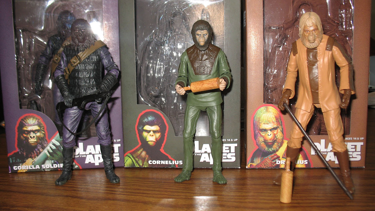 PLANET OF THE APES フィギュア3体セット。 NECA TOYS* Planet Of The Apes Classic Series 3 Exclusive