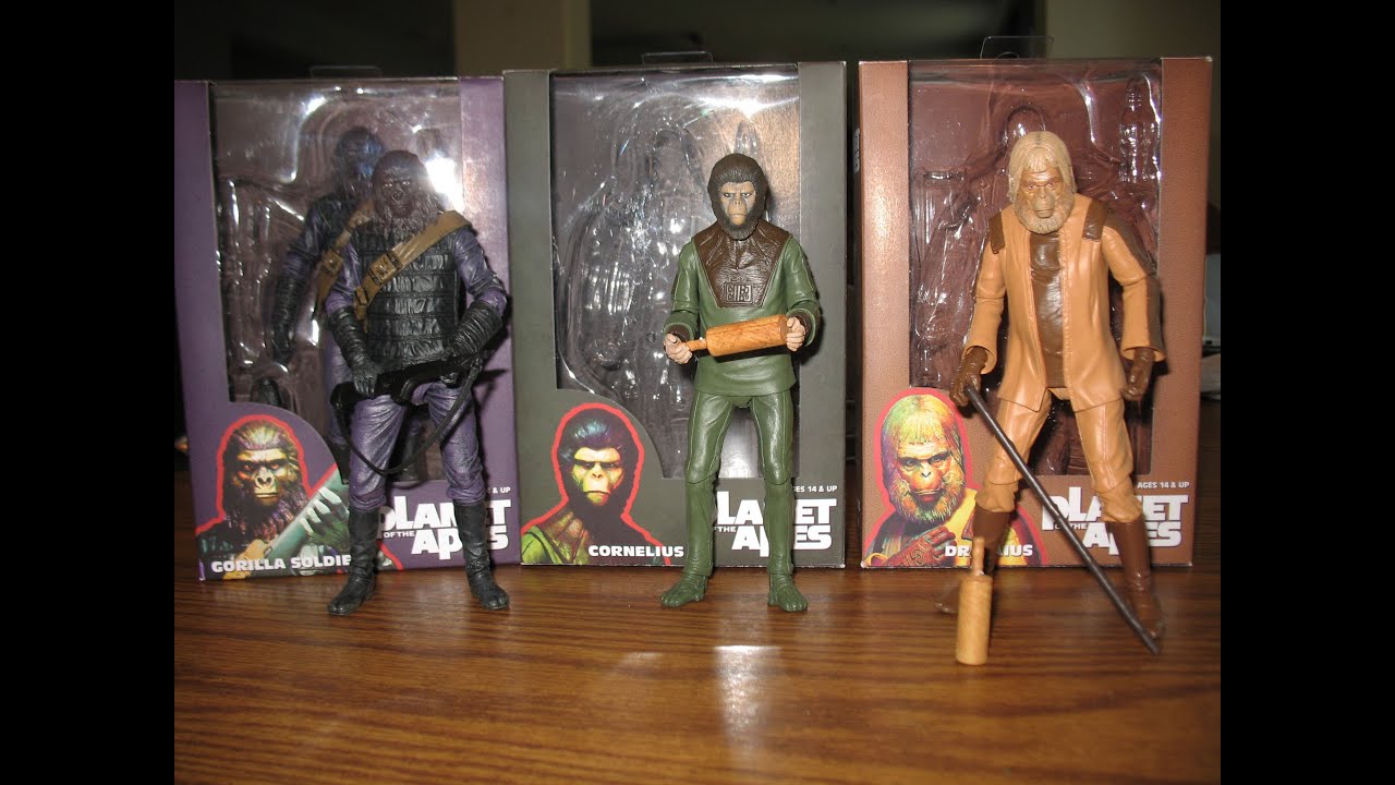 PLANET OF THE APES フィギュア3体セット。 Planet of the Apes 30th Anniversary 3 Figures, 20 Years Ago