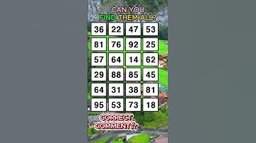 Stay focused!! Find 3 pairs of identical numbers/Dementia Prevention Quizzes/Tests.No207