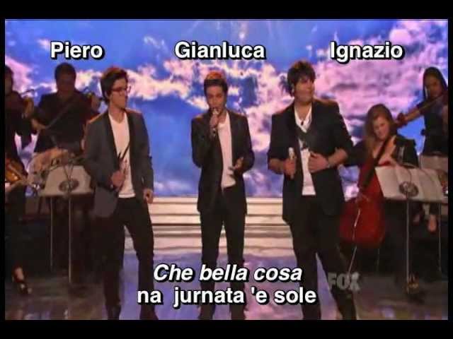 IL VOLO - O sole mio (lyric) American idol class=