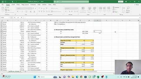 Perhitungan Manual Klasifikasi Penyakit Stroke Menggunakan Metode Naive Bayes di Excel