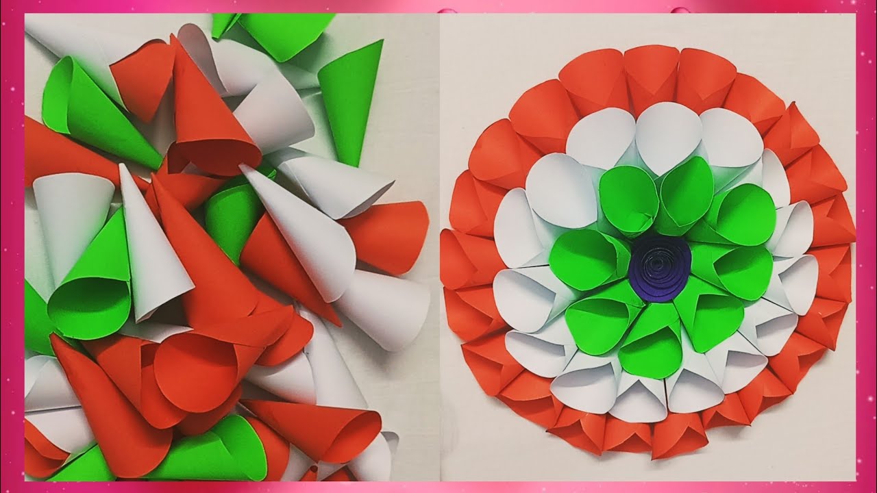 DIYTricolour wall hanging ideas independence day wall hanging for