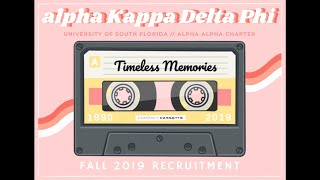 USF aKDPhi: Fall '19 Recruitment - Timeless Memories